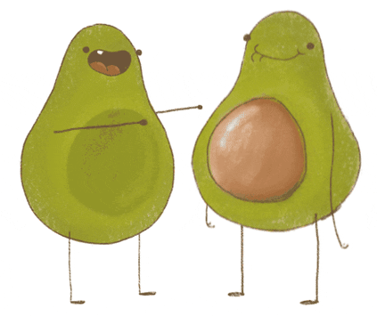 These avocados will dance three times. To play animation again, refresh this page.
