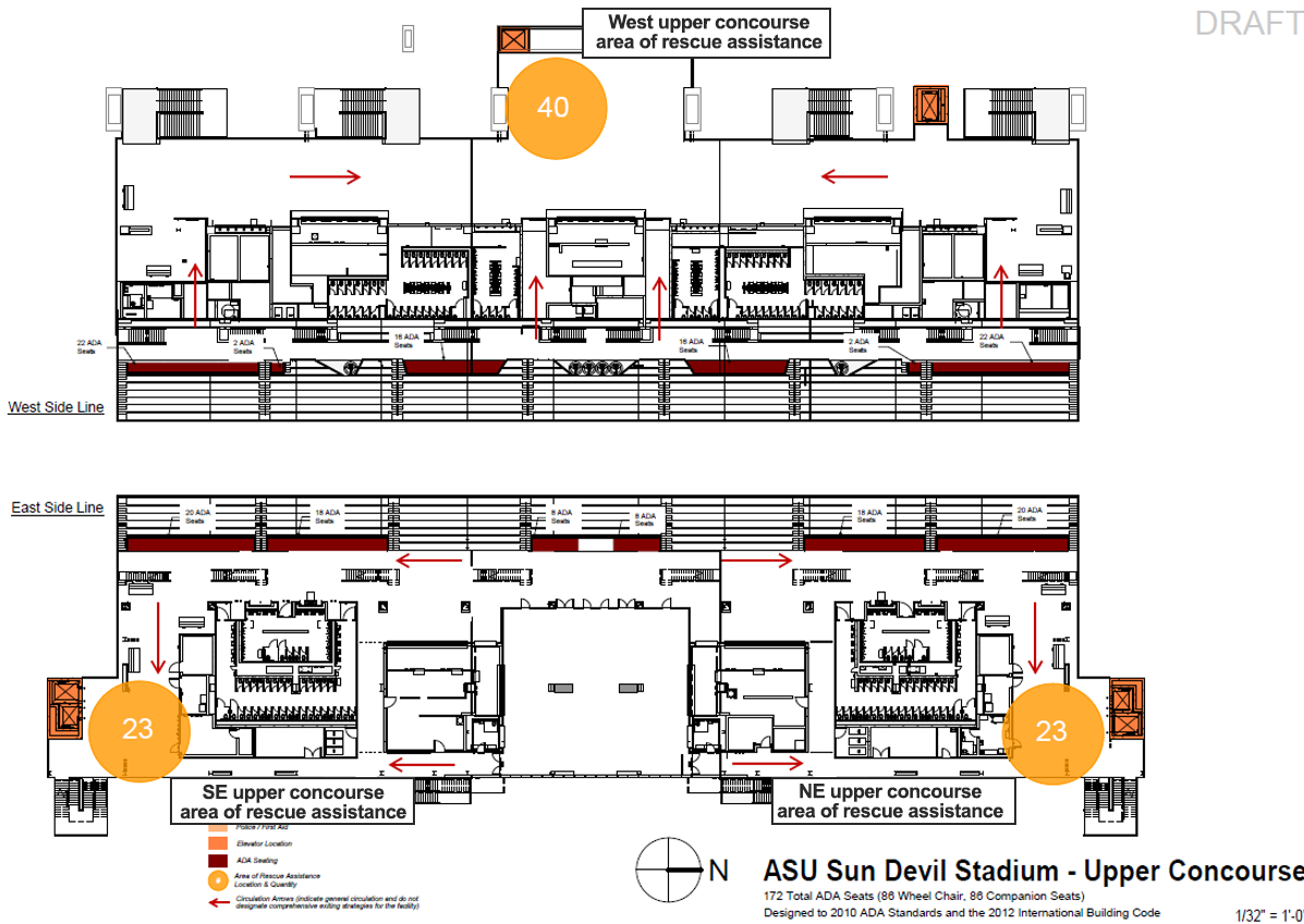 ASU Sun Devil Stadium Upper Concourse